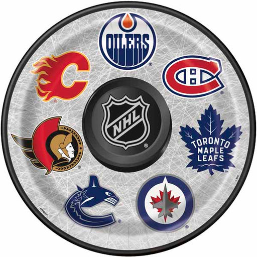 NHL 9-Inch Round Dinner Plates, 8-Pack