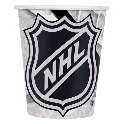 NHL 9 oz Paper Cups, 8 Pack