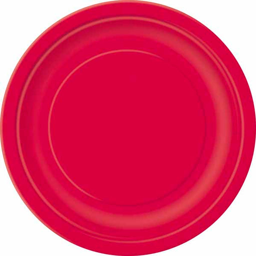 Ruby Red 9-Inch Round Paper Plates, 8 Count