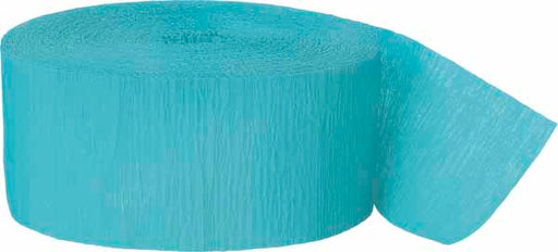 Terrific Teal Crepe Streamer, 81 ft