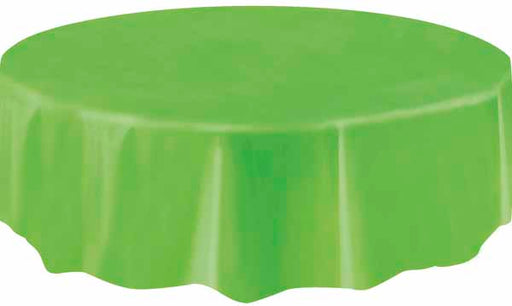 84" ROUND TABLECOVER LIME GREEN 1PK