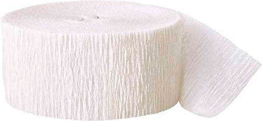 White Crepe Paper Streamer, 81 ft