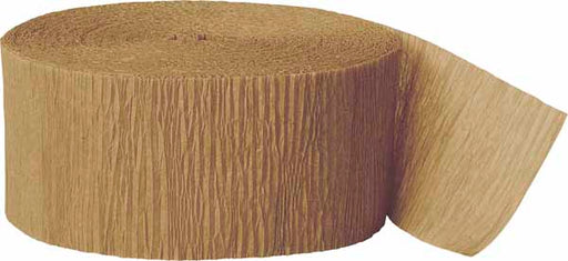Gold Crepe Paper Streamer, 81 ft