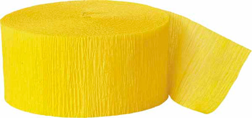 Yellow Crepe Paper Streamer, 81 ft