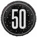 Black Glitz 50th Birthday Foil Balloon, 18 Inch