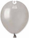 Gemar 5" Metallic Silver #038 Latex Balloons, 100 Count