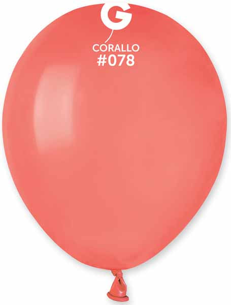Gemar 5 Inch Coral #078 Latex Balloons, 100 Count