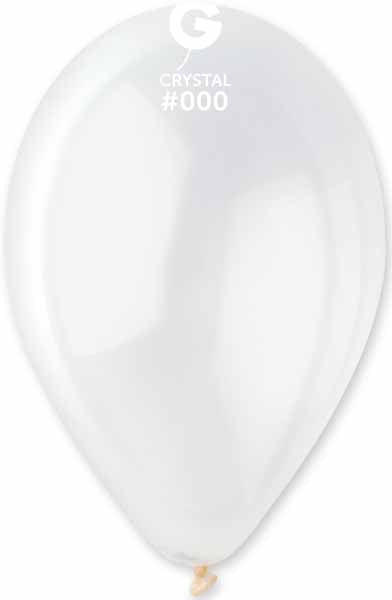 Gemar 12-Inch Crystal Clear #000 Latex Balloons, 50 Count