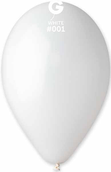 Gemar 12-Inch White Latex Balloons, 50 Pack