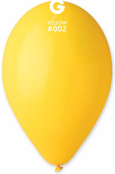 Gemar 12-Inch Yellow #002 Latex Balloons, 50 Count