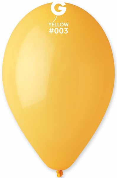 Gemar 12-Inch Dark Yellow #003 Latex Balloons, 50 Count