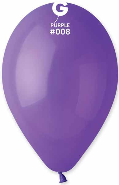 Gemar 12 Inch Purple #008 Latex Balloons, 50 Pack