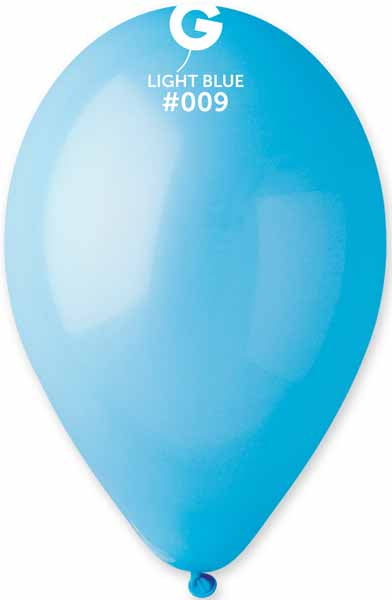 Gemar 12-Inch Light Blue Latex Balloons #009, 50 Count