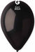 Gemar 12-Inch Black Latex Balloons #014, 50 Pack