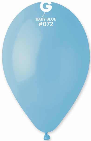 Gemar 12-Inch Baby Blue Latex Balloons #072, 50-Pack