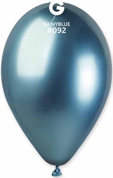 Gemar 13" Shiny Blue #092 Latex Balloons, 25 Count