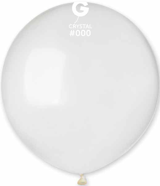 Gemar 19" Crystal Clear Latex Balloons #000, 25 Pack
