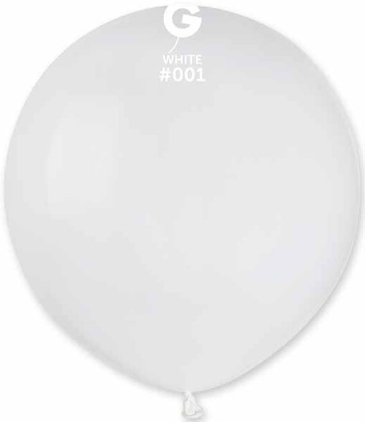 Gemar 19-Inch White Latex Balloons, 25 Count