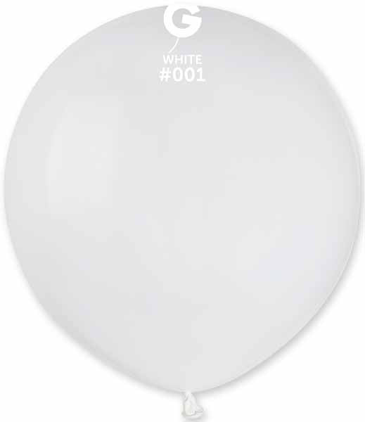 Gemar 19-Inch White Latex Balloons, 25 Count