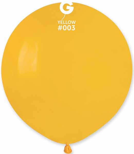 Gemar 19-Inch Dark Yellow #003 Latex Balloons, 25 Count