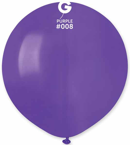 Gemar 19-Inch Purple Latex Balloons #008, 25 Count