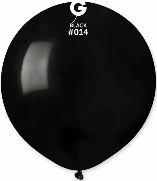 Gemar 19-Inch Black Latex Balloons, 25 Count