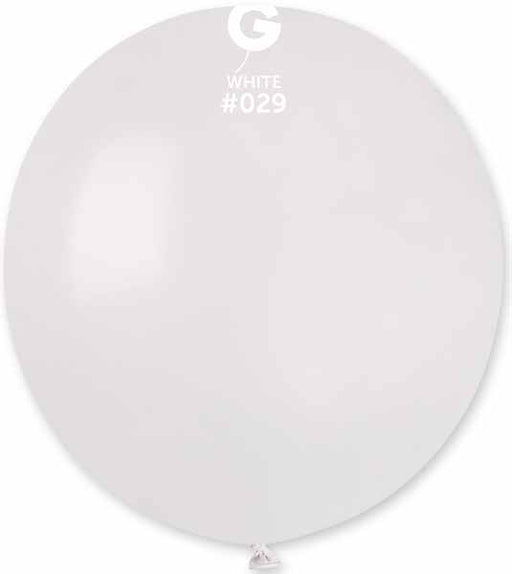 Gemar 19 Inch Metallic White Latex Balloons, 25 Count