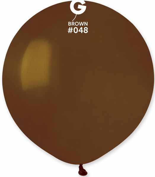 Gemar 19-Inch Brown #048 Latex Balloons, 25 Count