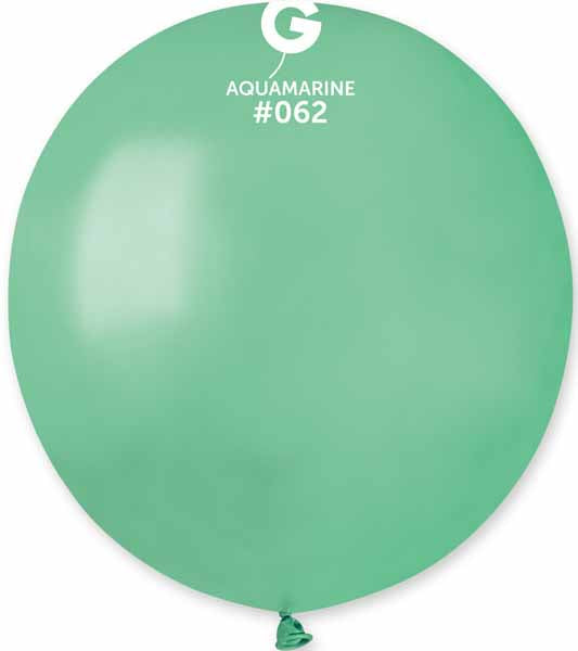 Gemar 19-Inch Metallic Aquamarine Latex Balloons, 25 Count