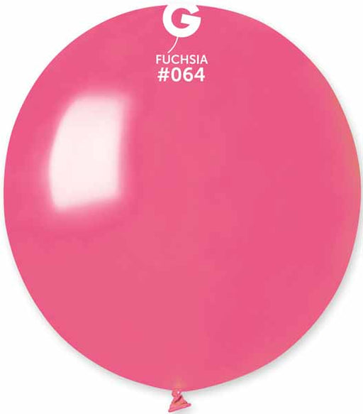 Gemar 19" Metallic Fuchsia #064 Latex Balloons, 25 Count