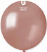 Gemar 19" Metallic Rose Gold Latex Balloons, 25 Count