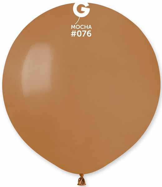 Gemar 19" Mocha Latex Balloons, 25 Pack