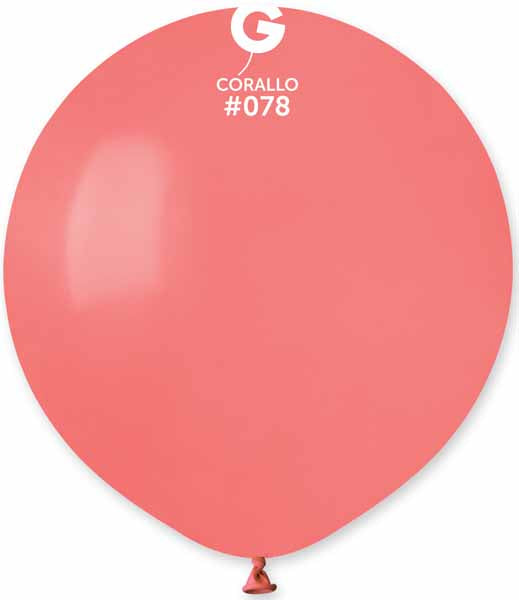 Gemar 19-Inch Coral #078 Latex Balloons, 25 Pack