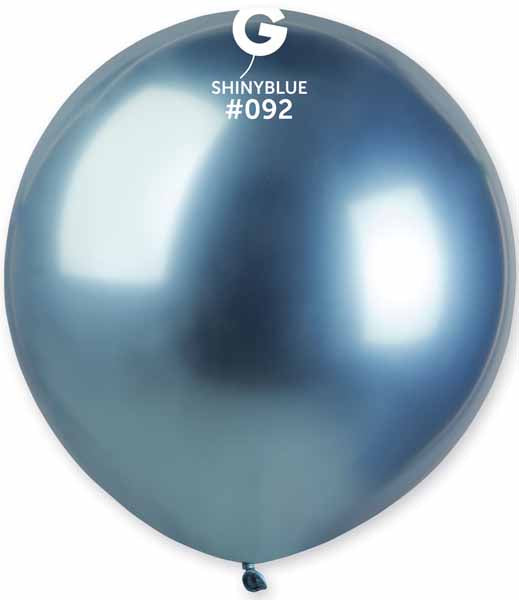 Gemar 19-Inch Shiny Blue #092 Latex Balloons, 25 Count