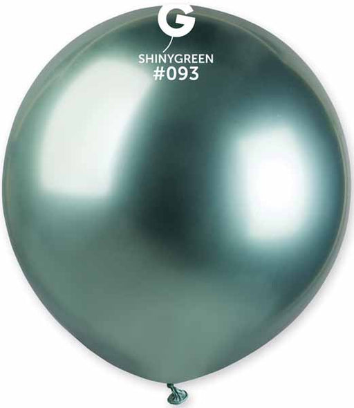 Gemar 19-Inch Shiny Green #093 Latex Balloons, 25 Count