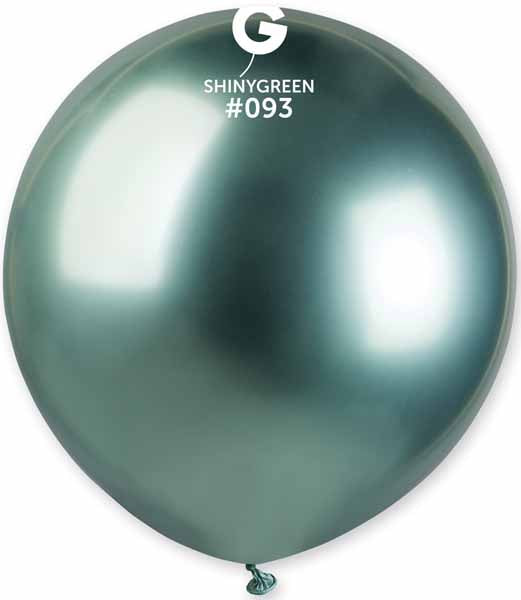Gemar 19-Inch Shiny Green #093 Latex Balloons, 25 Count