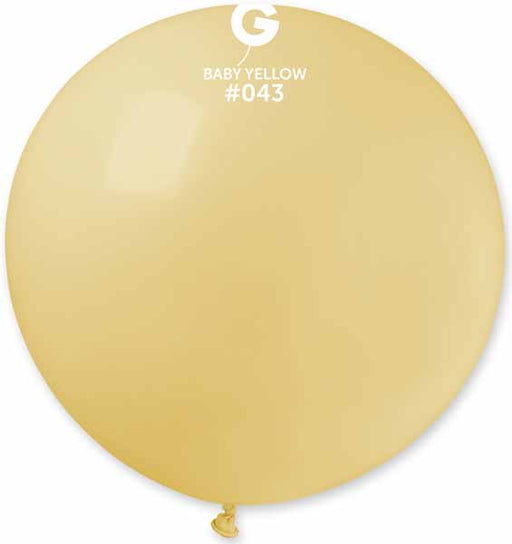 Gemar 31" Baby Yellow #043 Latex Balloon, 1 Count
