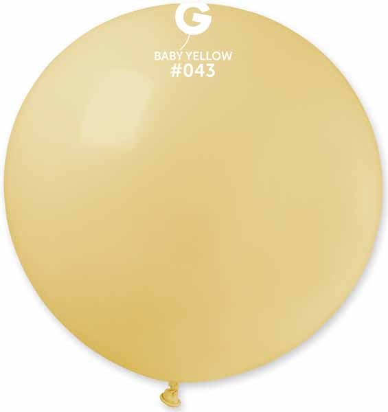 Gemar 31" Baby Yellow #043 Latex Balloon, 1 Count