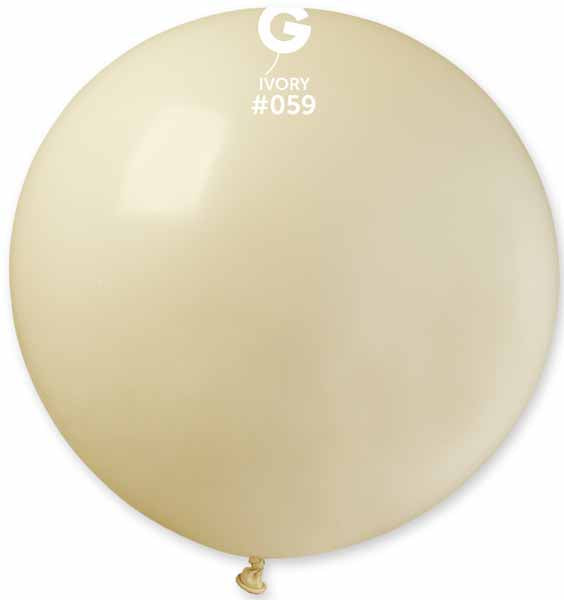 Gemar 31" Ivory #059 Latex Balloon, 1 Count