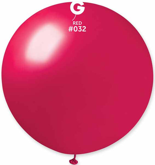 Gemar 31" Metallic Red Latex Balloon #032, 1 Count
