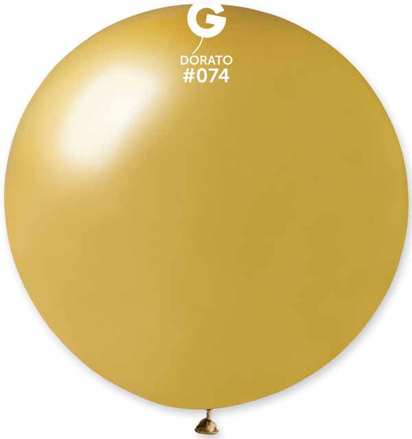 Gemar 31" Metallic Gold Latex Balloon #074, 1 Count