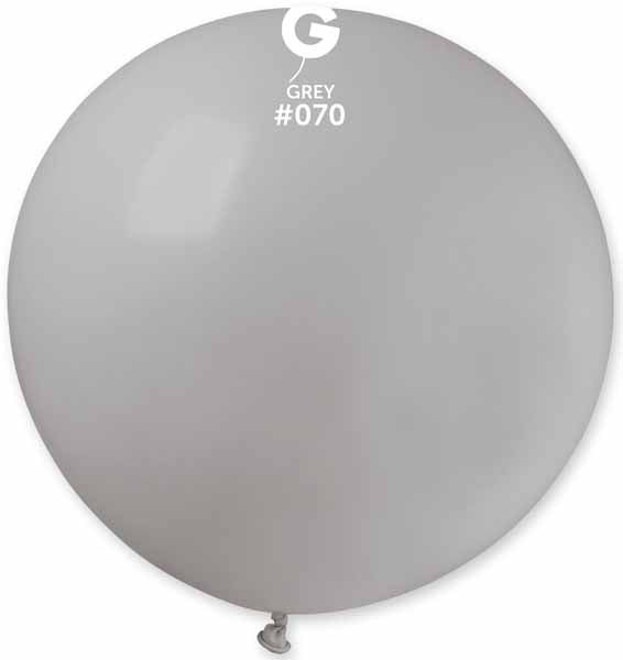 Gemar 31" Grey #070 Latex Balloon, 1 Count
