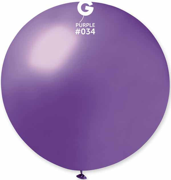 Gemar 31" Metallic Purple Latex Balloon #034, 1 Count