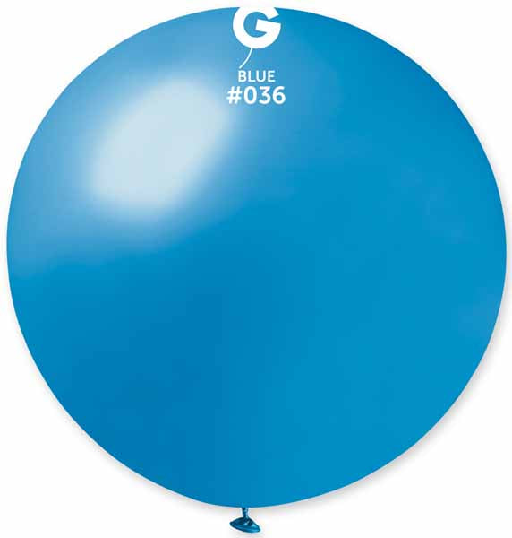 Gemar 31-Inch Metallic Blue Latex Balloon #036, 1 Count