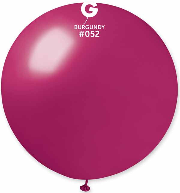 Gemar 31" Metallic Burgundy #052 Latex Balloon, 1 Count
