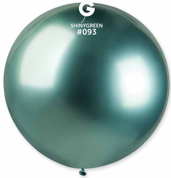 Gemar 31" Shiny Green #093 Latex Balloon, 1 Count