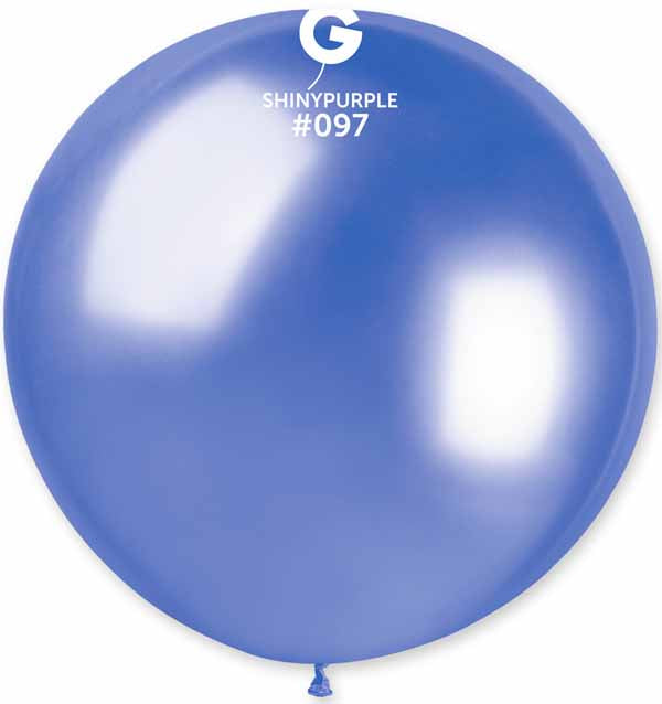 Gemar 31" Shiny Purple #097 Latex Balloon, 1 Count