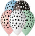 Gemar 13" Panda Spots Printed Latex Balloons, 50 Count