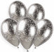 Gemar 13" Shiny Filigree Silver Latex Balloons, 25 Count