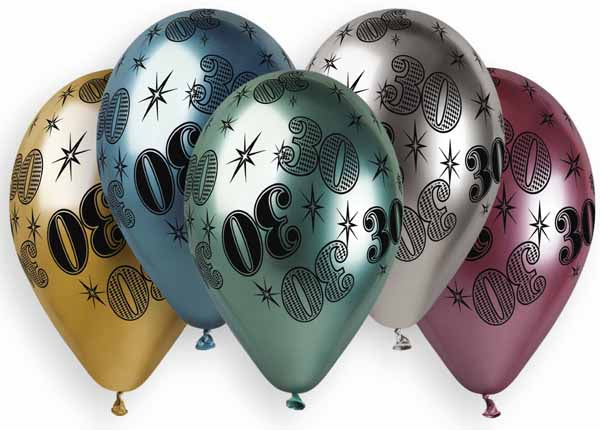 Gemar Cosmic Stars 30 Shiny 13-Inch Latex Balloons, 25-Pack